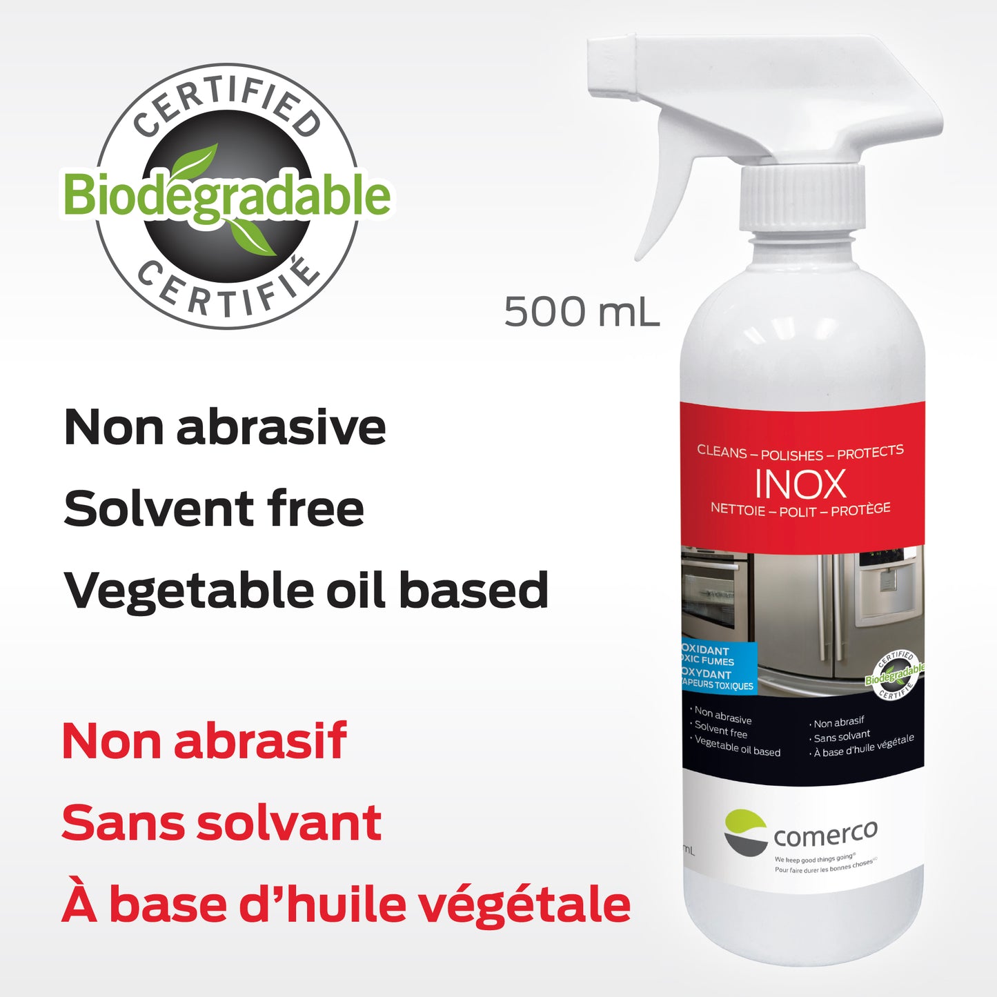 Ensemble d'entretien pour acier inoxydable 500 ml