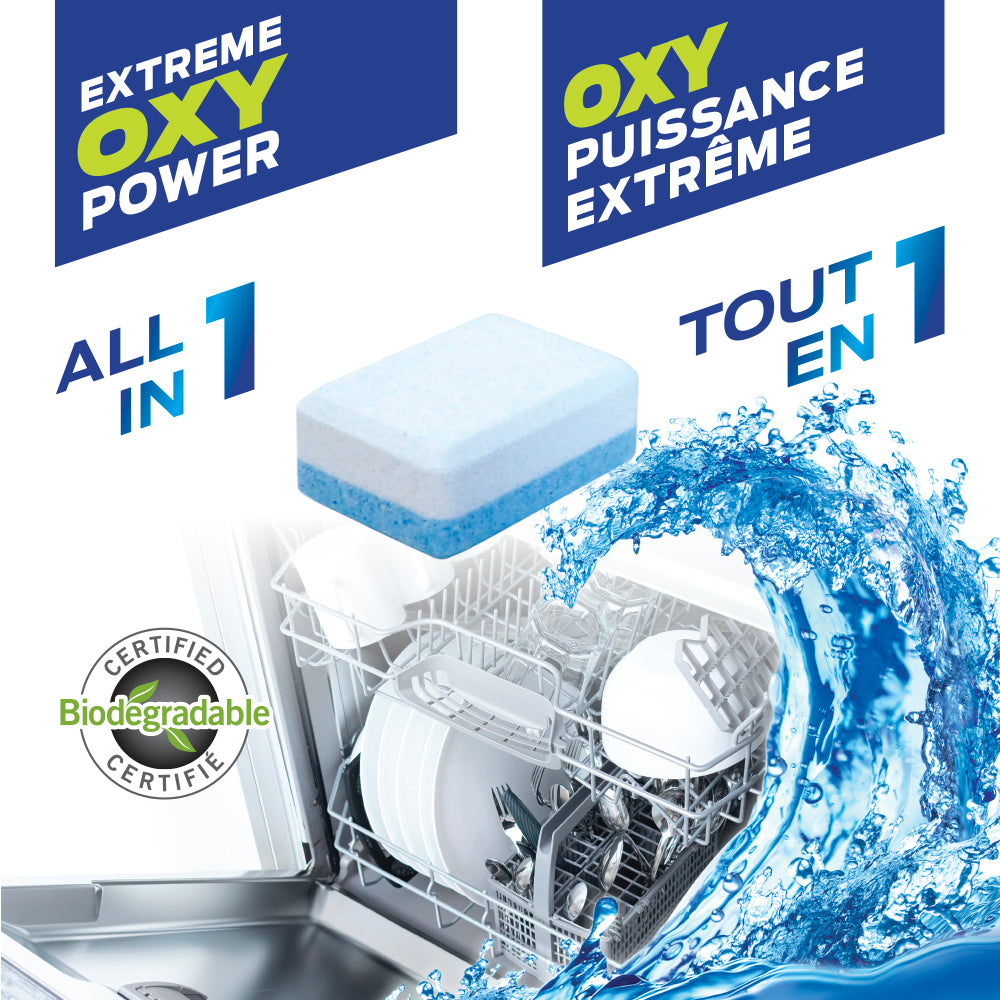 100 Dishwasher Tablets Extreme Oxi Power - All in 1