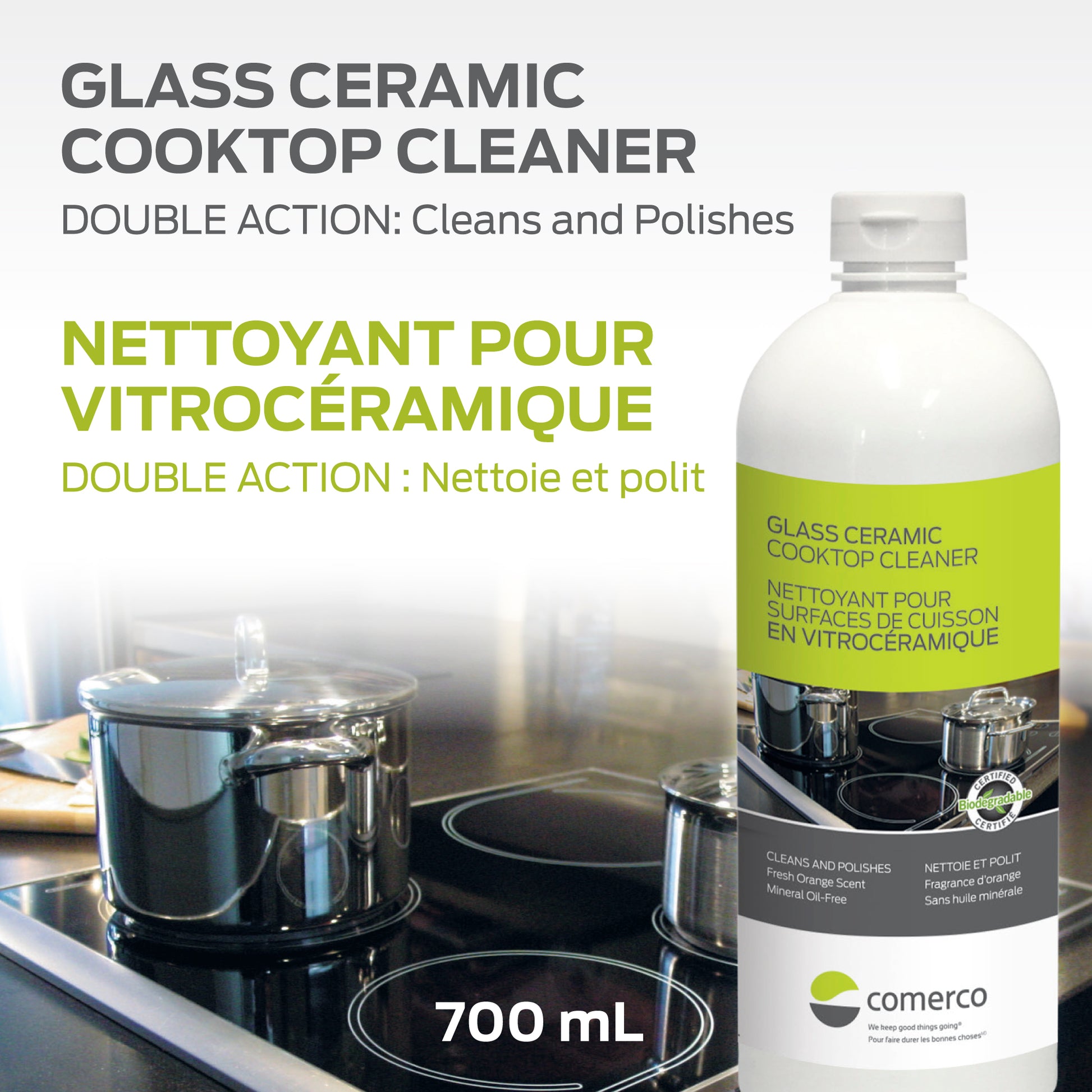 Nettoyant vitrocéramique, 300 ml Kit de nettoyage pour table de cuisson en  verre